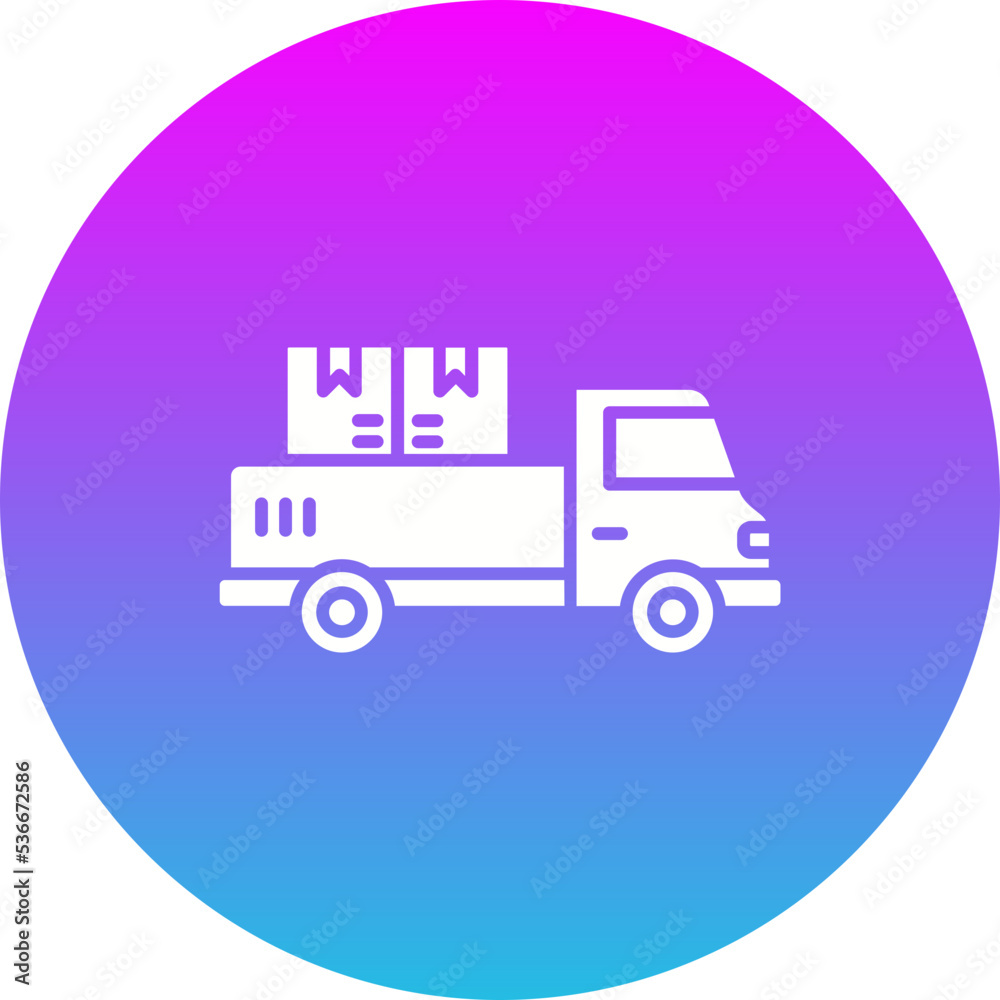 Pickup Truck Gradient Circle Glyph Inverted Icon Pickup Truck Gradient Circle Glyph Inverted Icon