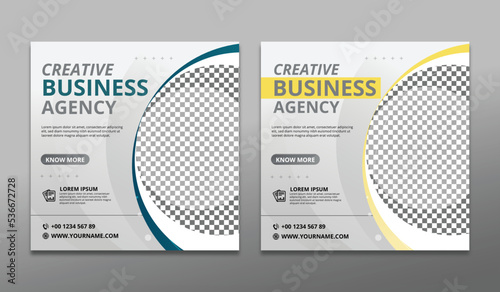 Business webinar horizontal banner template design.
