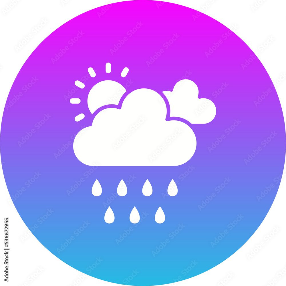 Rainy Day Gradient Circle Glyph Inverted Icon Rainy Day Gradient Circle Glyph Inverted Icon
