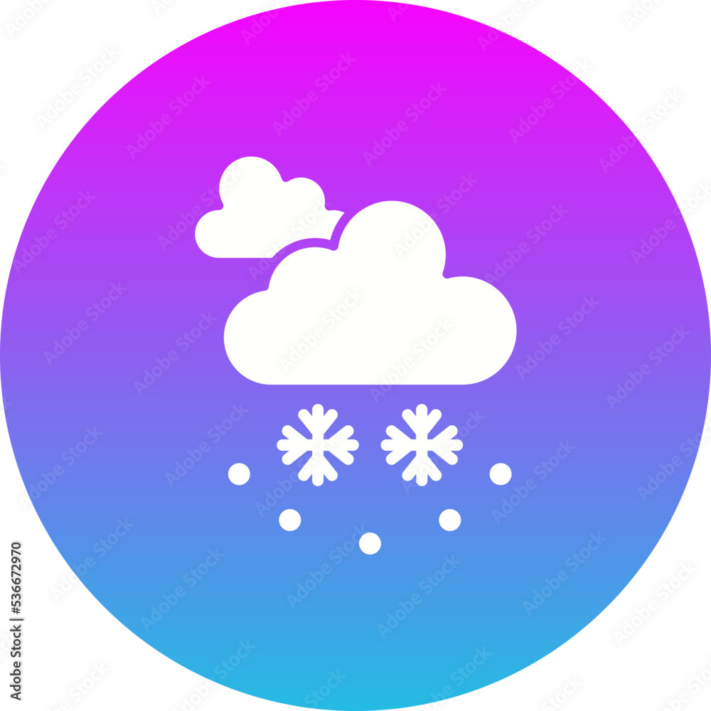 Snowfall Gradient Circle Glyph Inverted Icon Snowfall Gradient Circle Glyph Inverted Icon
