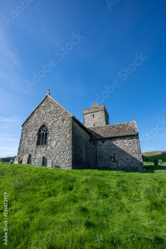 Obraz na płótnie St Clement's church at Rodel on the Isle of Lewis in the Outer Hebrides Scotland w salonie