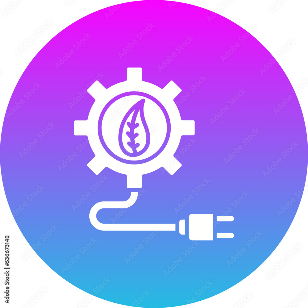 Green Energy Gradient Circle Glyph Inverted Icon Green Energy Gradient Circle Glyph Inverted Icon