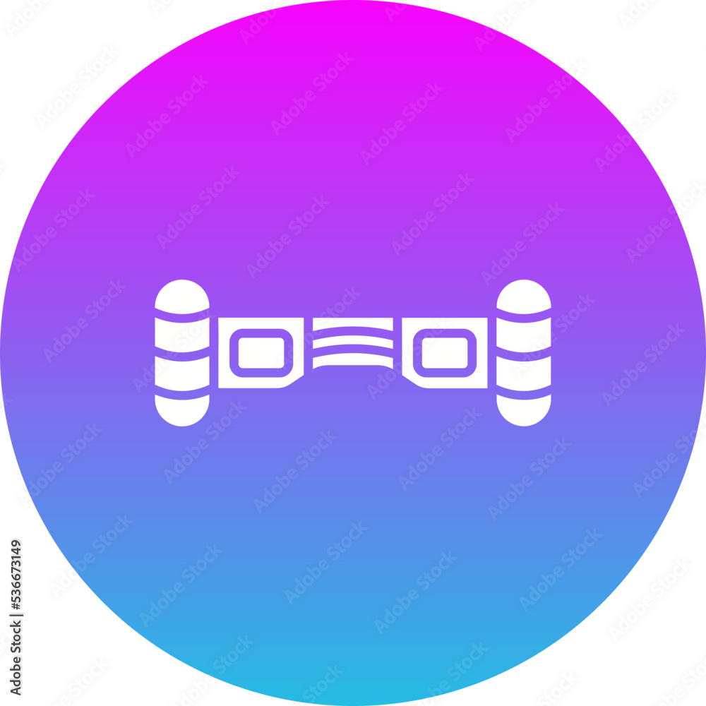 Hoverboard Gradient Circle Glyph Inverted Icon Hoverboard Gradient Circle Glyph Inverted Icon