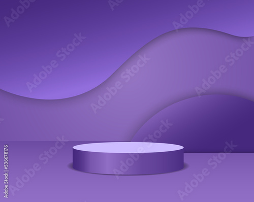 3d background products purple gradient sphere tall sphere The background is a purple wave shape. To increase the prominence of the products that are placed