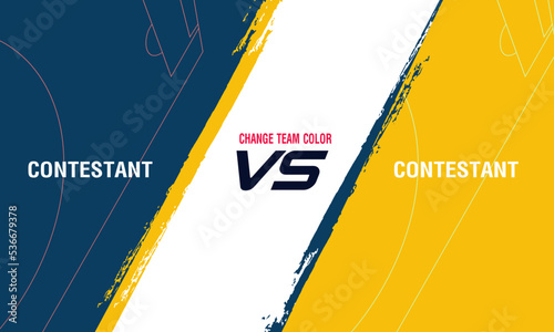Versus screen. Vs battle headline, conflict duel between  teams.  vector background, Confrontation fight competition.