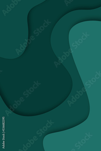 modern creative emerald green background with waves and blank space