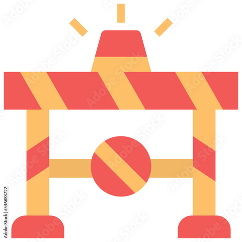 Traffic barrier icon symbol element
