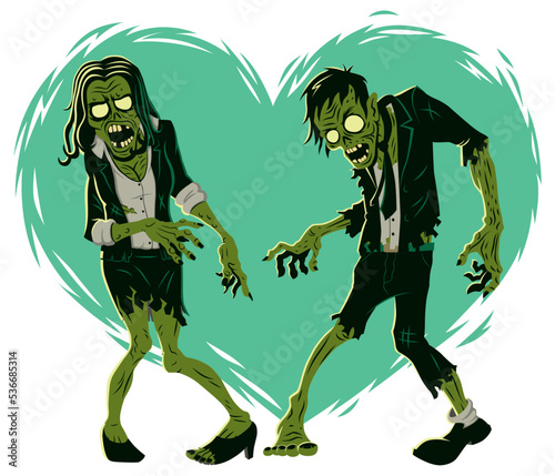 Cartoon Zombie Couple