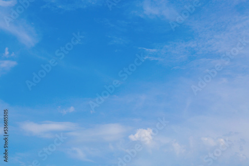 Beautiful blue sky with clouds as background