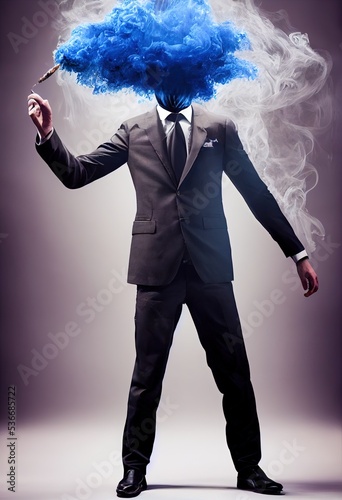 Businessman with burnout