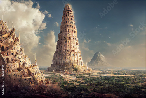 Babel tower Fototapet