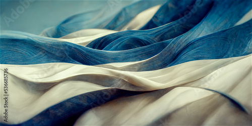 Swirling white and blue bac...