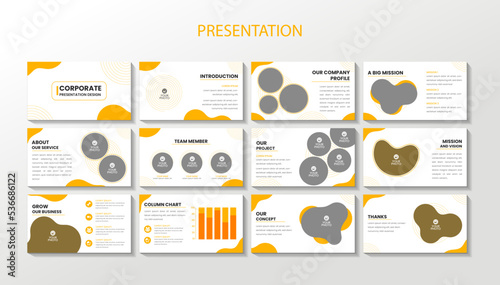 company profile presentation report Corporate Business power point presentation template and identity design