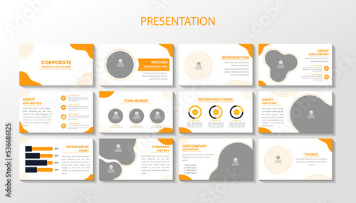 company presentation report Corporate Business power point presentation template and identity design