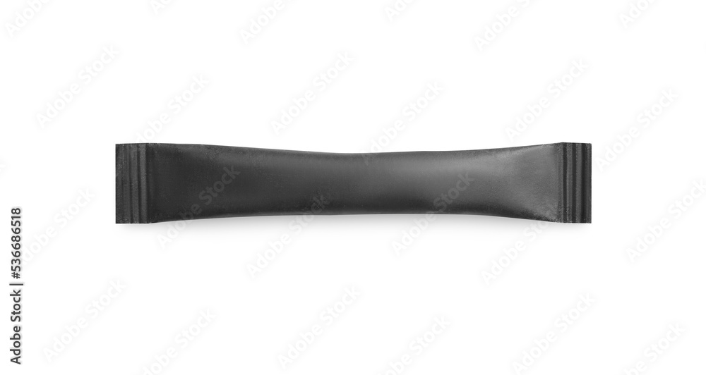 Black stick of sugar isolated on white Black stick of sugar isolated on white