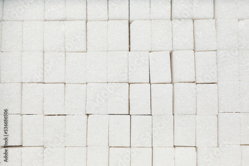 Wallpaper Mural White sugar cubes as background, top view Torontodigital.ca