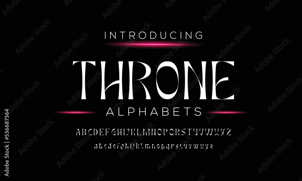 Throne. the luxury and elegant font glamour style