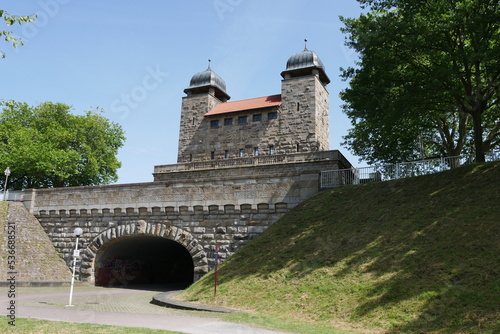 Schachtschleuse, am Schiffshebewerk Henrichenburg im Schleusenpark Waltrop