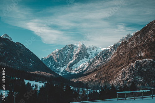 Dovje viewpoint in winter  Kranjska gora  Slovenia