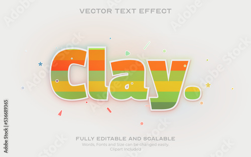Colorful cartoon fun colorful bold text effect memphis style