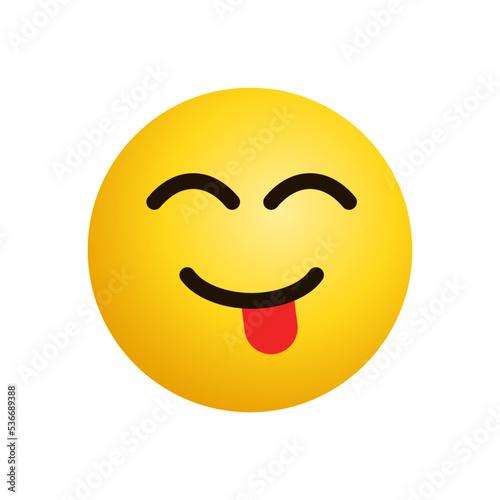 Art illustration Design Emoji face expression symbol emoticon of smile with tongue