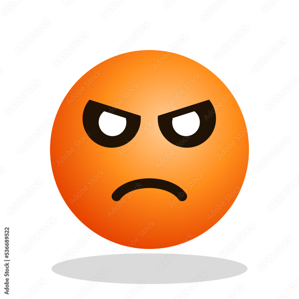 Art illustration Design Emoji red face expression symbol emoticon of angry Art illustration Design Emoji red face expression symbol emoticon of angry
