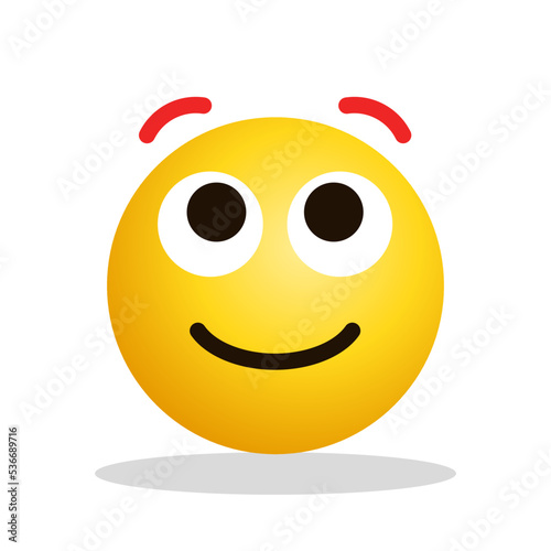 Art illustration Design Emoji face expression symbol emoticon of smile thinking