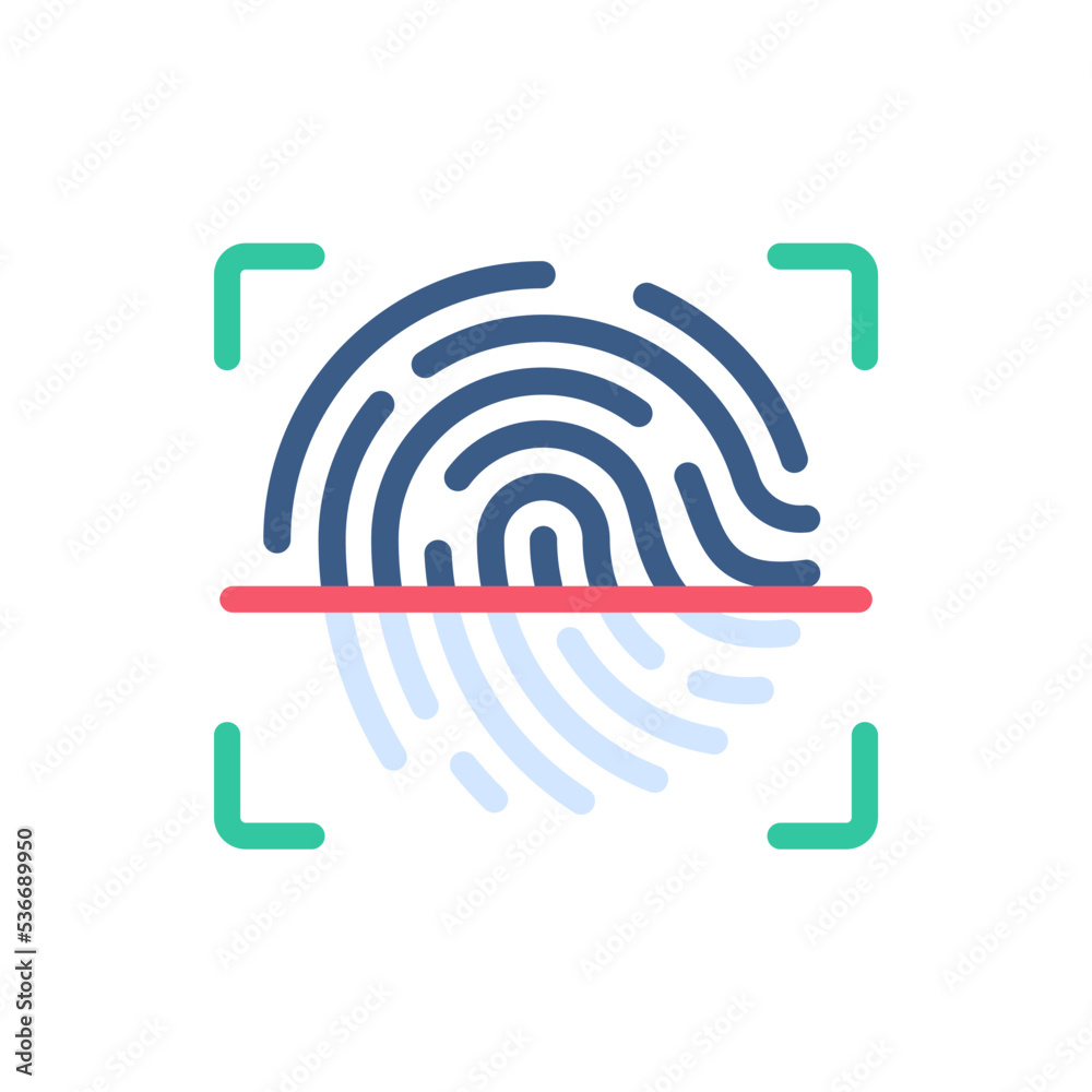 Authentication by scanning fingerprints to access data Authentication by scanning fingerprints to access data