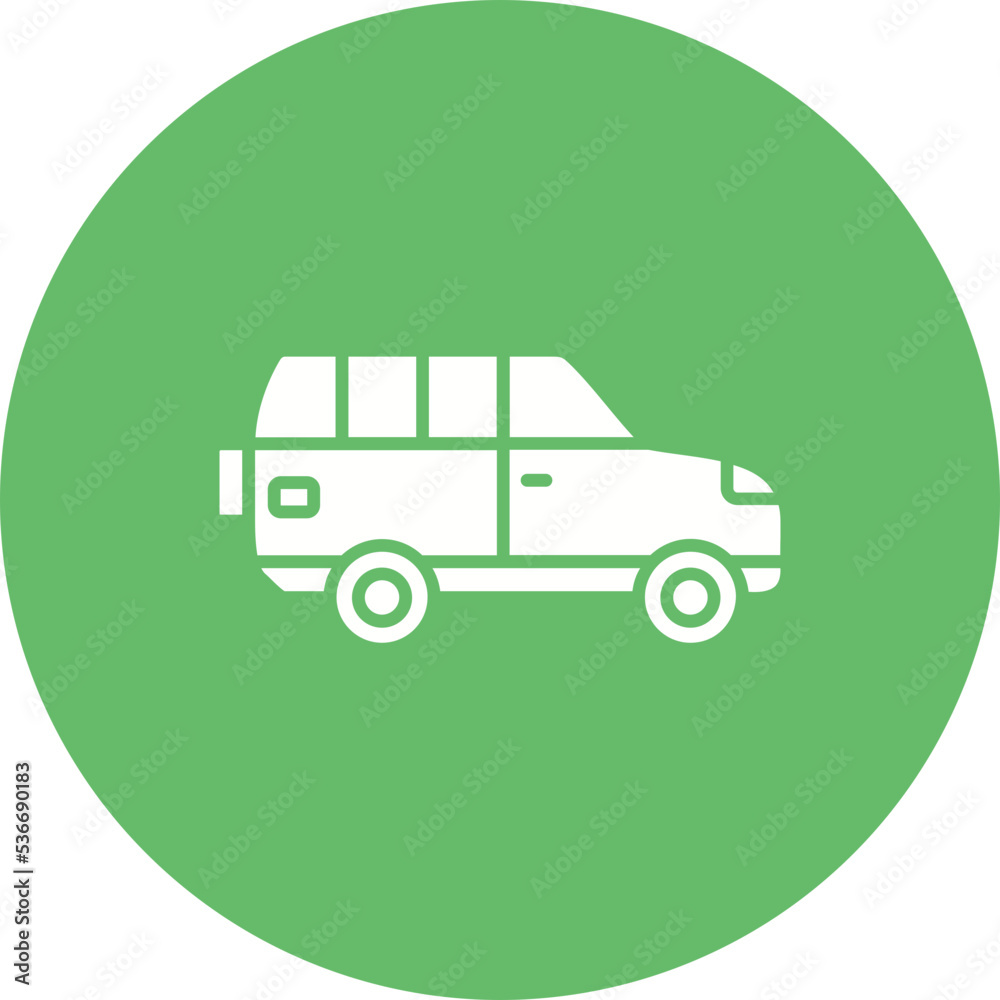 Wagon Car Multicolor Circle Glyph Inverted Icon Wagon Car Multicolor Circle Glyph Inverted Icon
