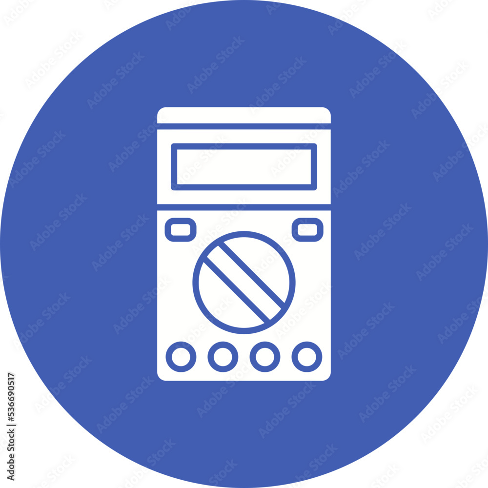 Voltmeter Multicolor Circle Glyph Inverted Icon Voltmeter Multicolor Circle Glyph Inverted Icon