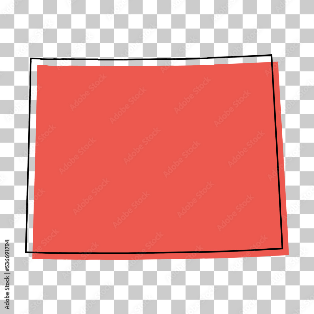 Wyoming map shape, united states of america. Flat concept icon symbol vector illustration Wyoming map shape, united states of america. Flat concept icon symbol vector illustration