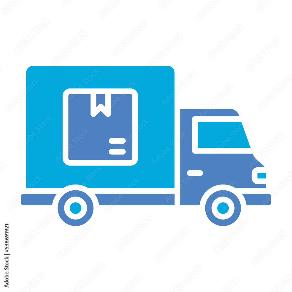 Delivery Truck Glyph Two Color Icon Delivery Truck Glyph Two Color Icon