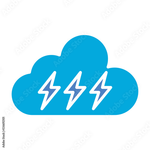 Thunderbolt Glyph Two Color Icon