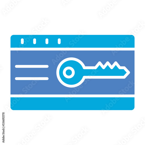 Keycard Glyph Two Color Icon
