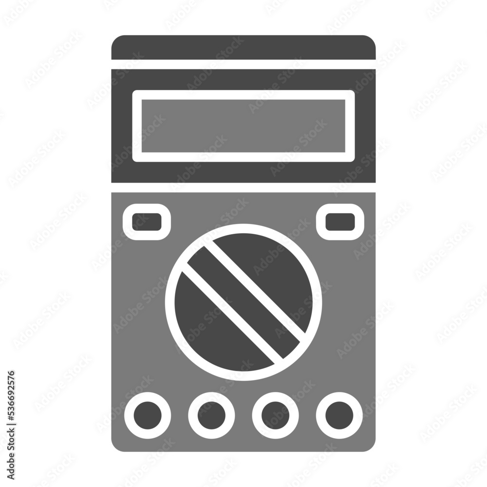 Voltmeter Greyscale Glyph Icon Voltmeter Greyscale Glyph Icon