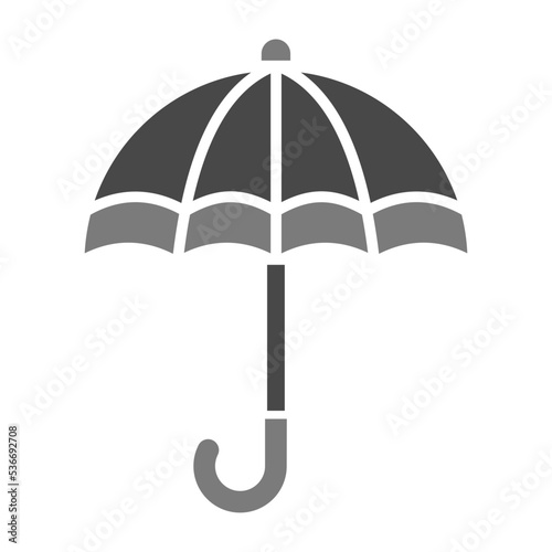 Umbrella Greyscale Glyph Icon