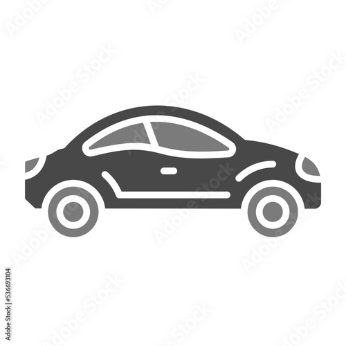 New Car Greyscale Glyph Icon