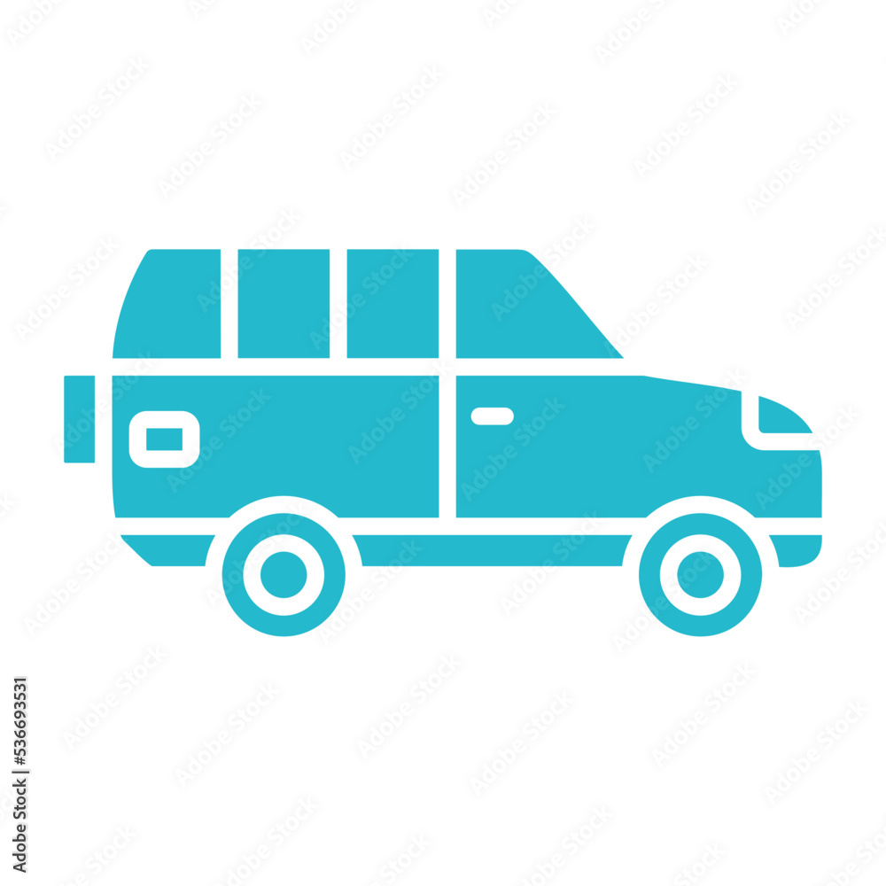 Wagon Car Multicolor Glyph Icon Wagon Car Multicolor Glyph Icon