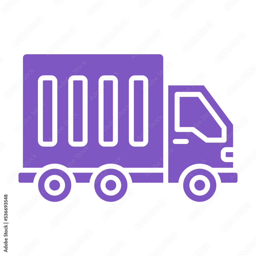 Truck Multicolor Glyph Icon