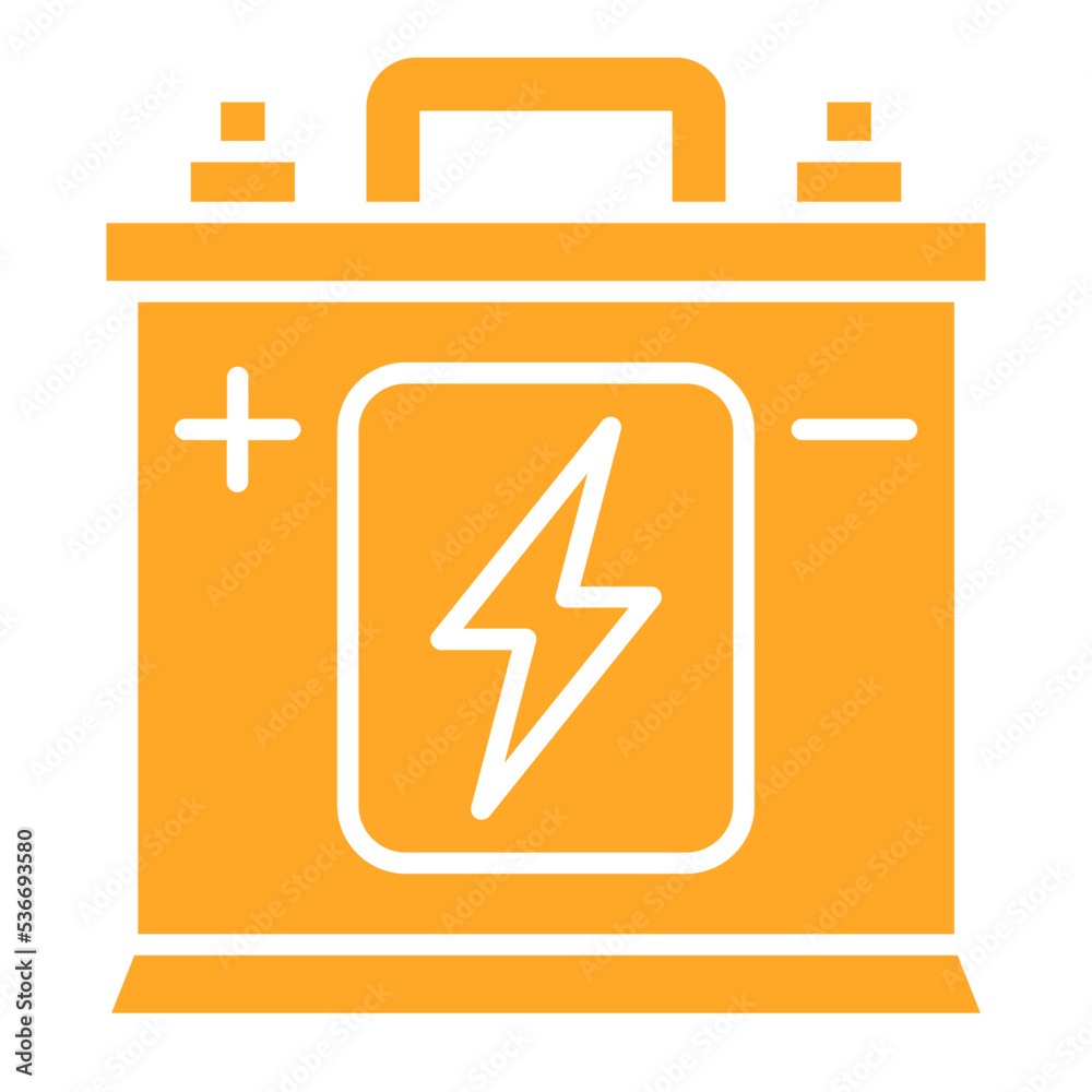 Battery Multicolor Glyph Icon Battery Multicolor Glyph Icon