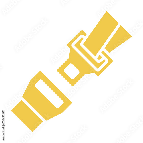 Seat Belt Multicolor Glyph Icon