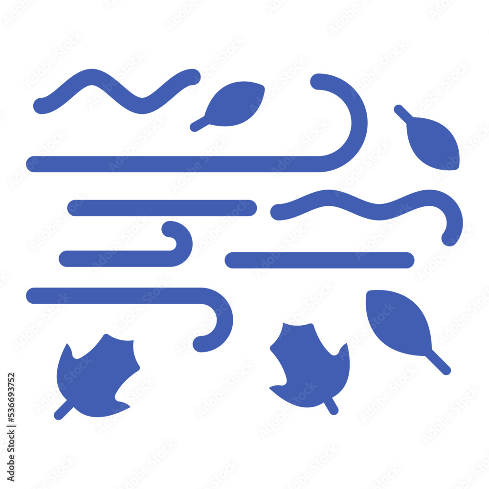 Wind Multicolor Glyph Icon Wind Multicolor Glyph Icon
