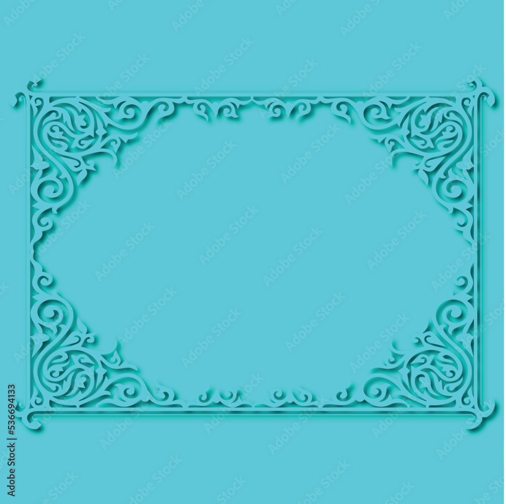 Frame, in the style of an ornament, Vector illustration eps 10, Art.