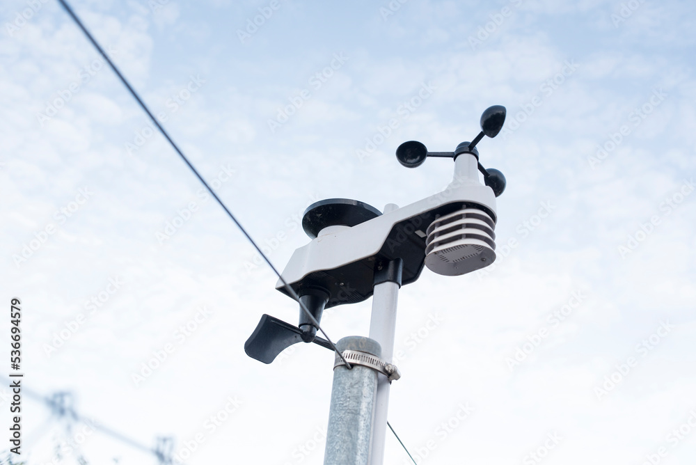 Obraz premium mini home weather station put on a pole