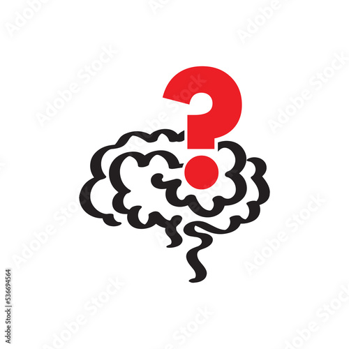 thinking icon on white background	
