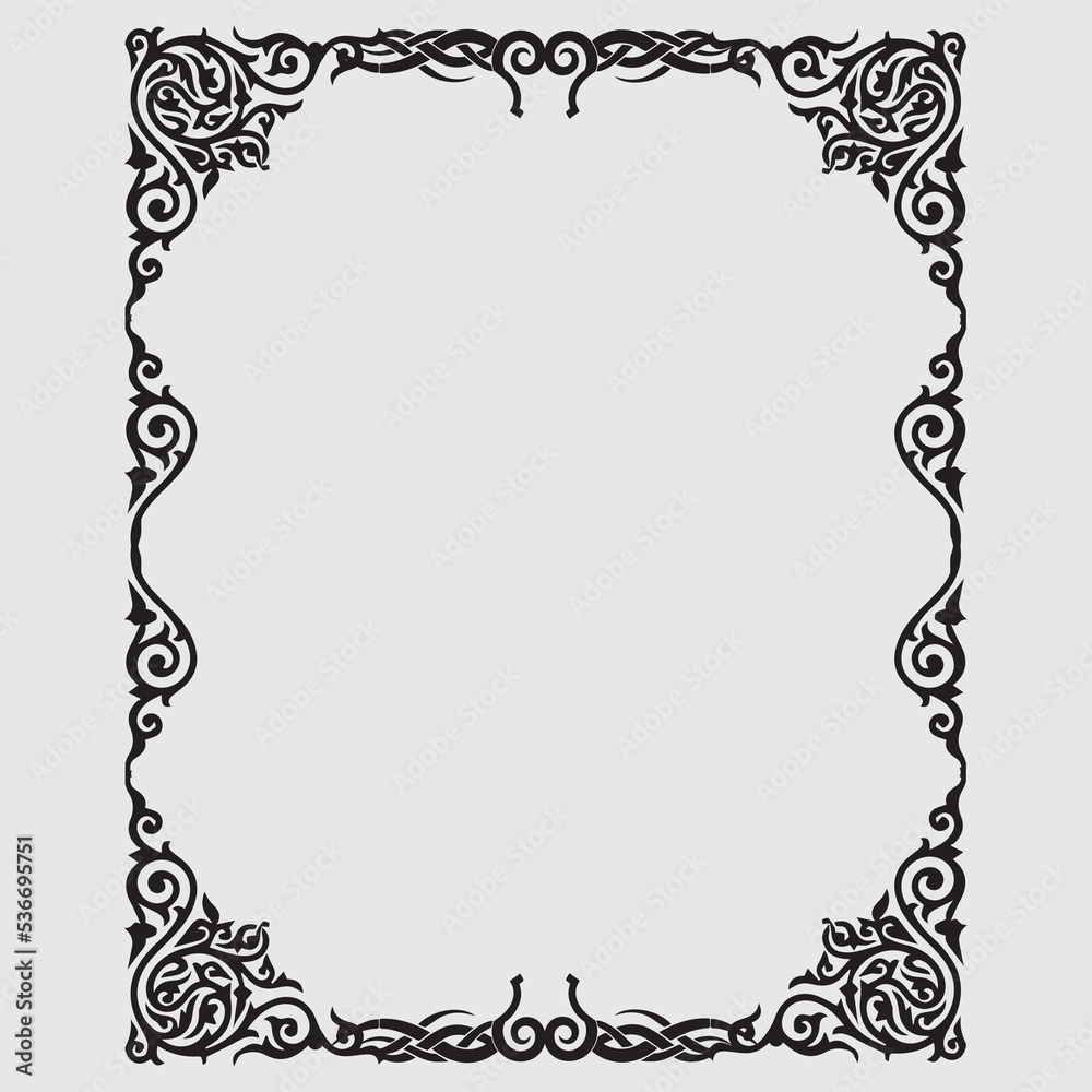 Frame, in the style of an ornament, Vector illustration eps 10, Art. Frame, in the style of an ornament, Vector illustration eps 10, Art.