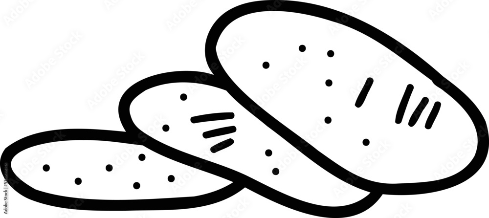 Hand Drawn potato chips illustration Hand Drawn potato chips illustration