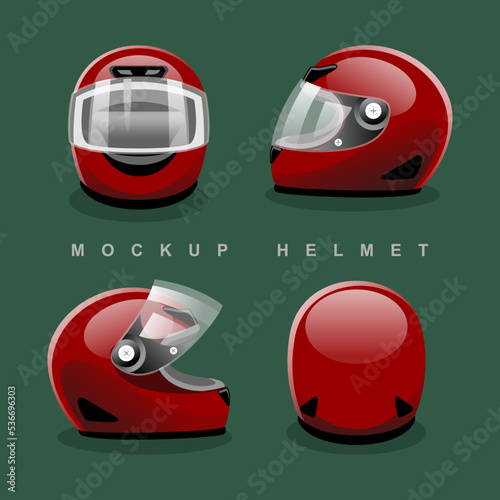 Mockup motorcycle helmet