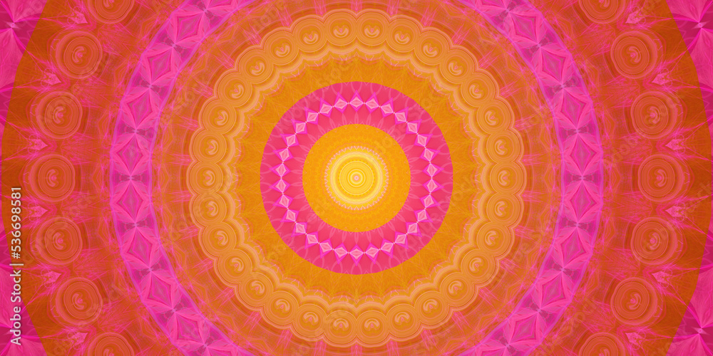 Fraktal Hintergrund Mandala Design Motiv für Drucksachen