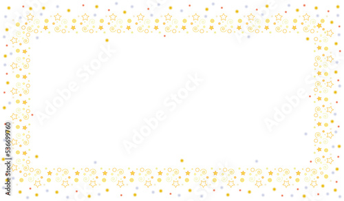 beautiful festive frame with confetti and sequins